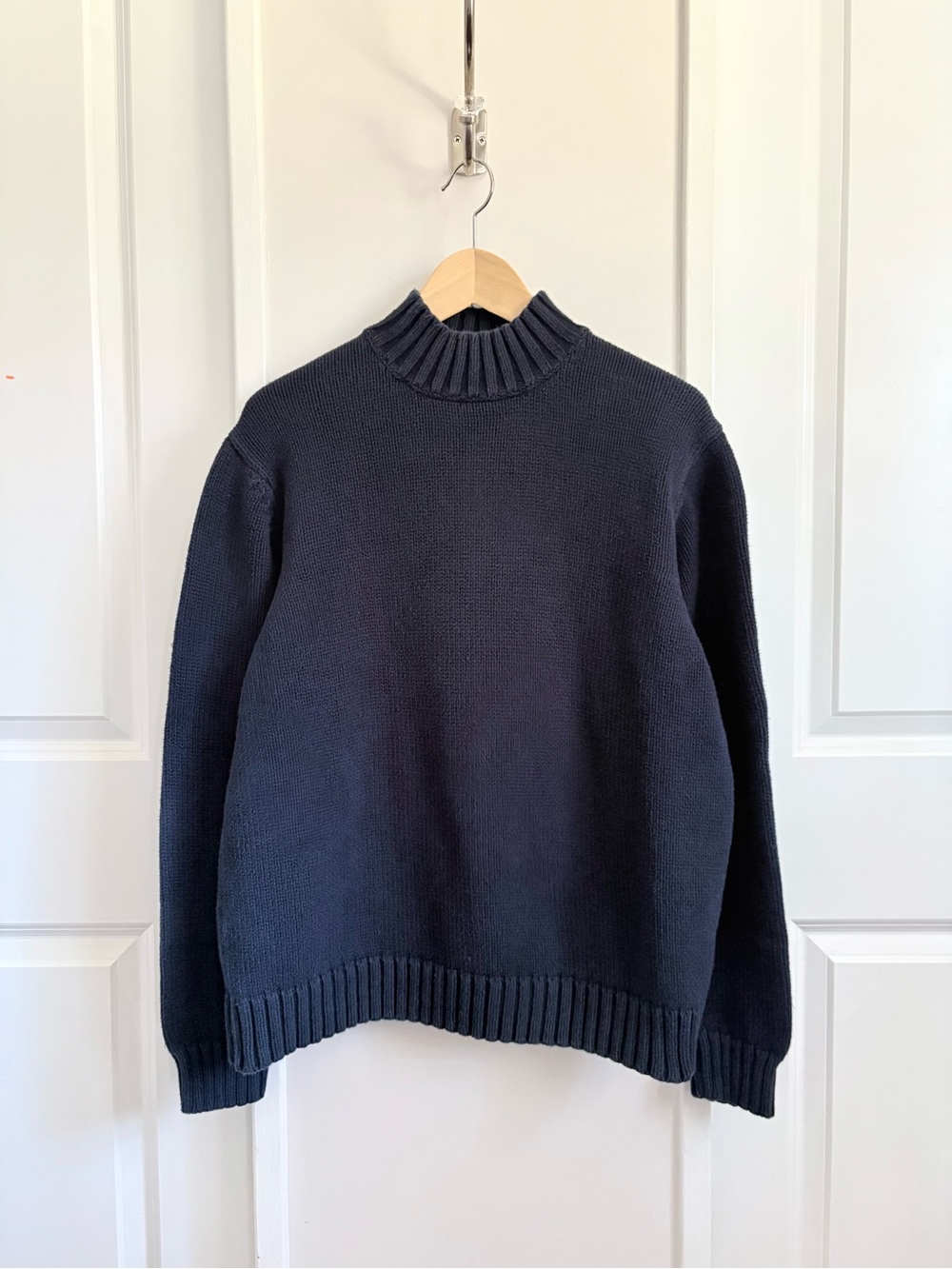 Vintage Eddie Bauer Heavy Cotton Fisherman Sweater Navy L